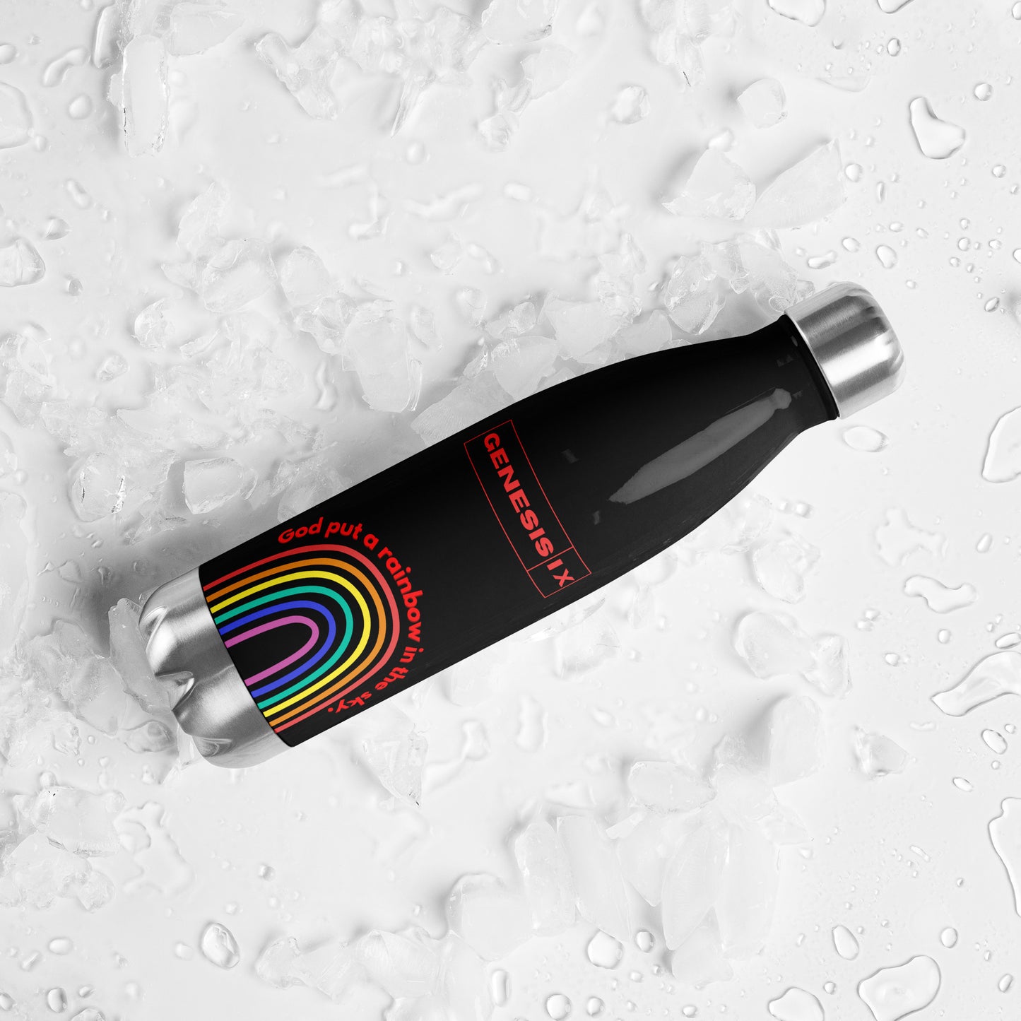 Rainbow in the Sky Stainless Steel Water Bottle