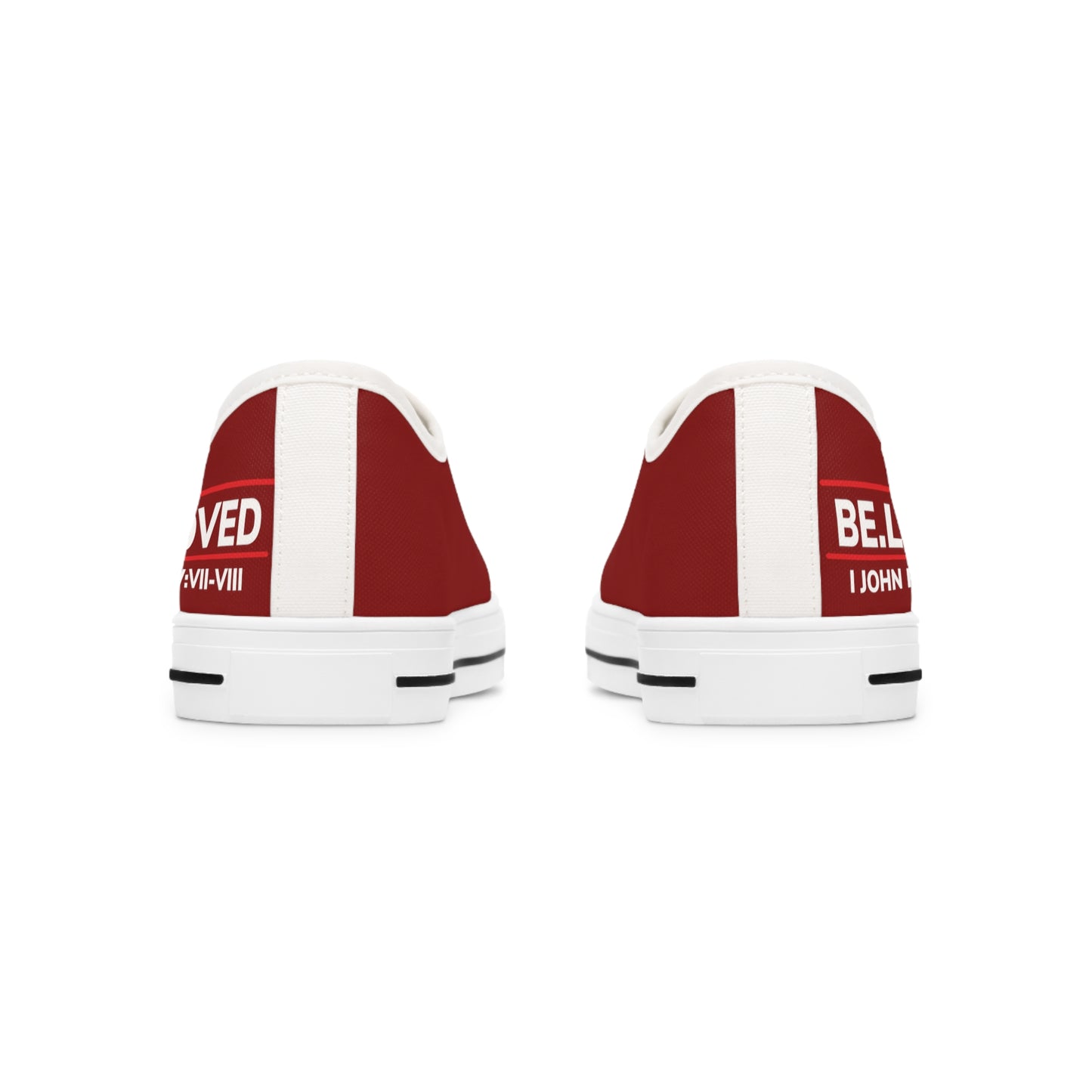 BE.LOVED Deep Red Women's Low Top Sneakers